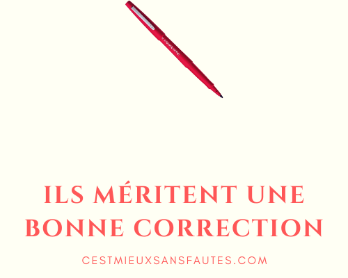 une bonne correction