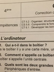 faute cours de technologie